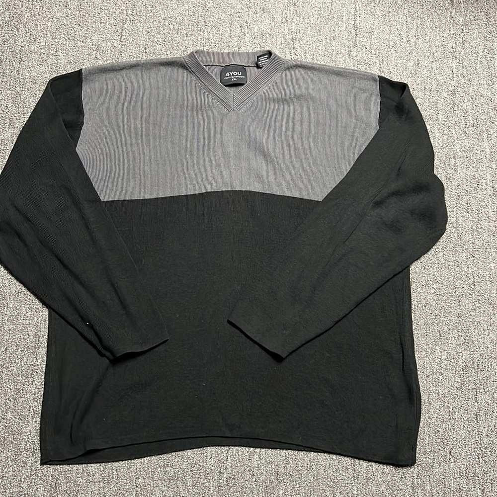 4you clothing, company, gray, and black sweater